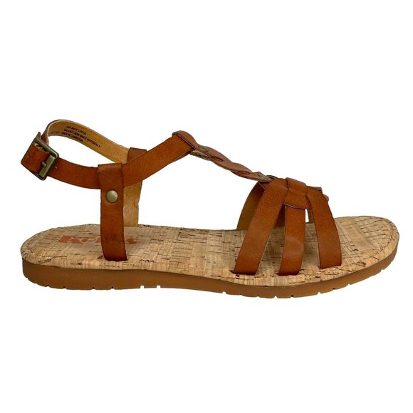 Korks Sawyer Womens Braided Strappy Sandals Size 7 Brown Stylish & Casual Shoes - Picture 15 of 15
